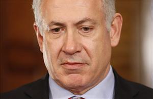 Israeli Prime Minister Benjamin Netanyahu speaks to the media Monday.